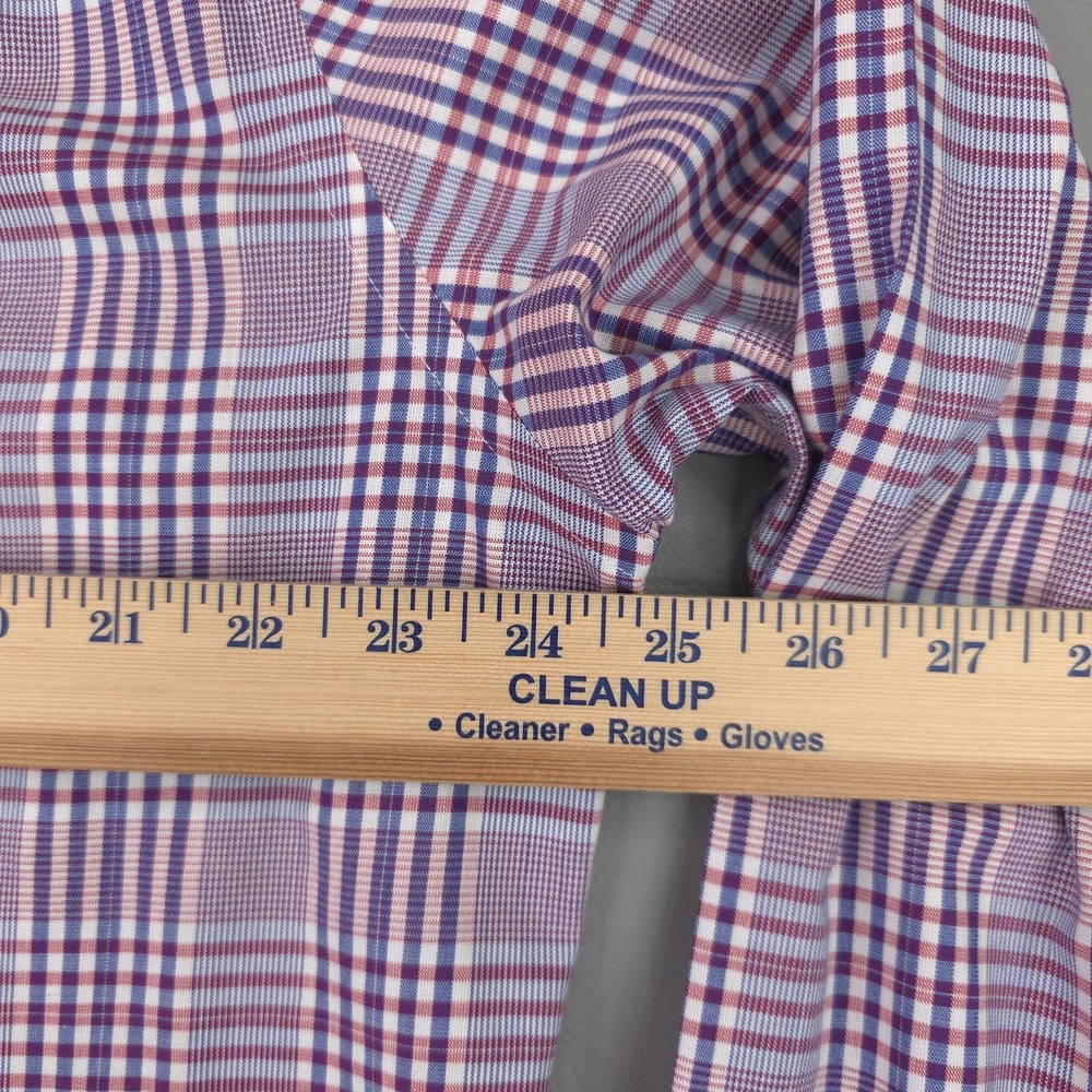 UNTUCKit Shirt Mens XL Red Glen Plaid Reventon Long Sleeve Wrinkle Free Cotton - Picture 9 of 13